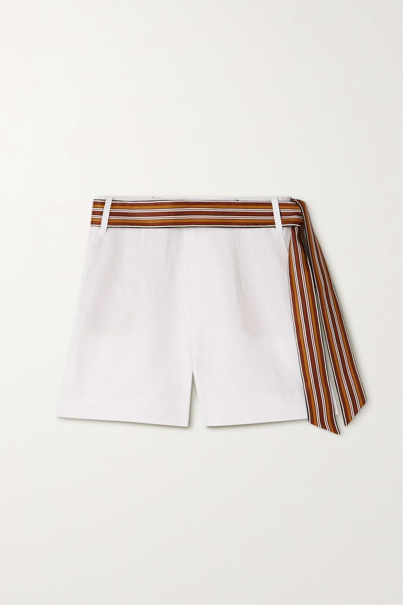 Antigua belted linen shorts - 1
