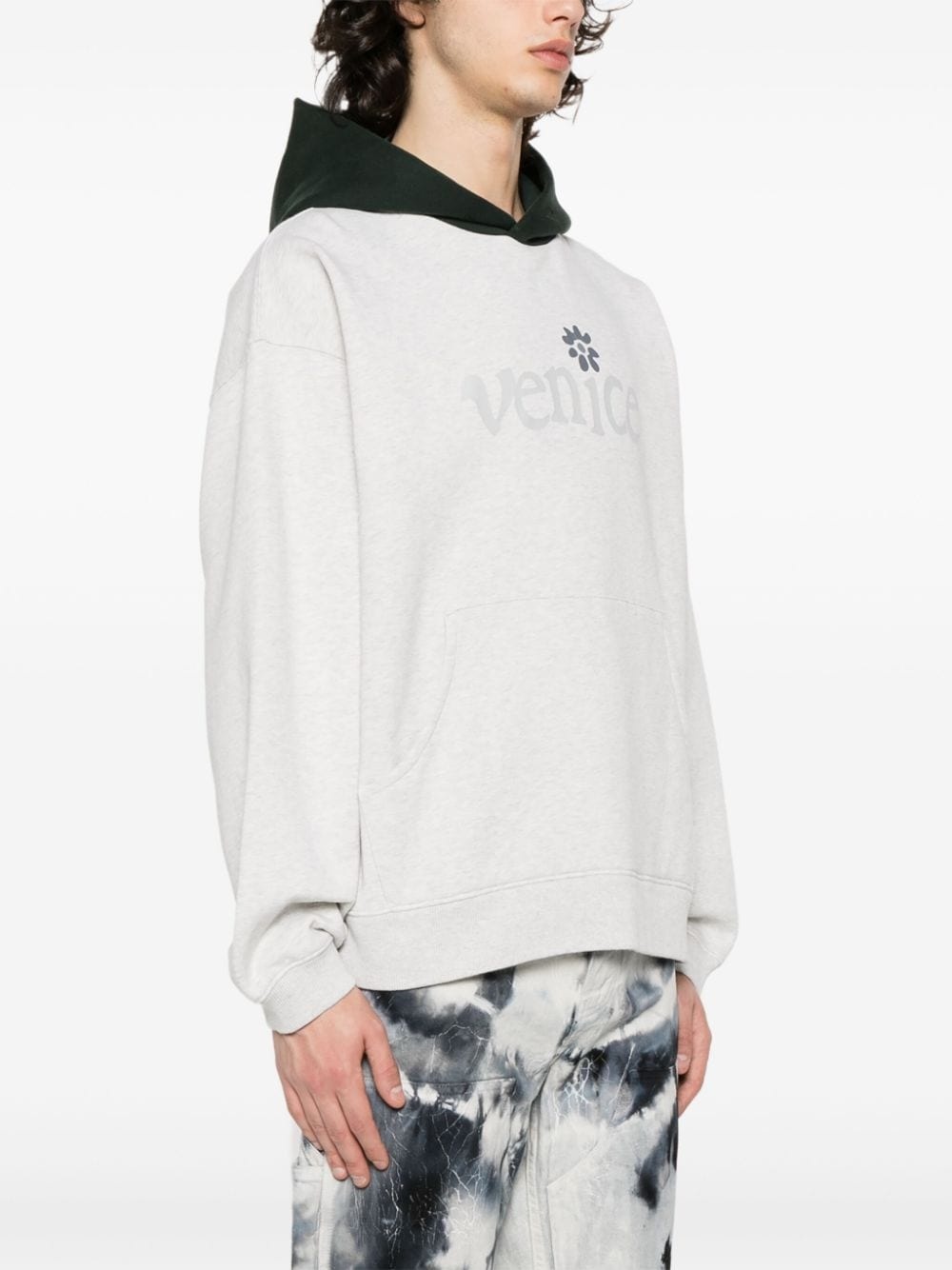 graphic-print cotton hoodie - 3