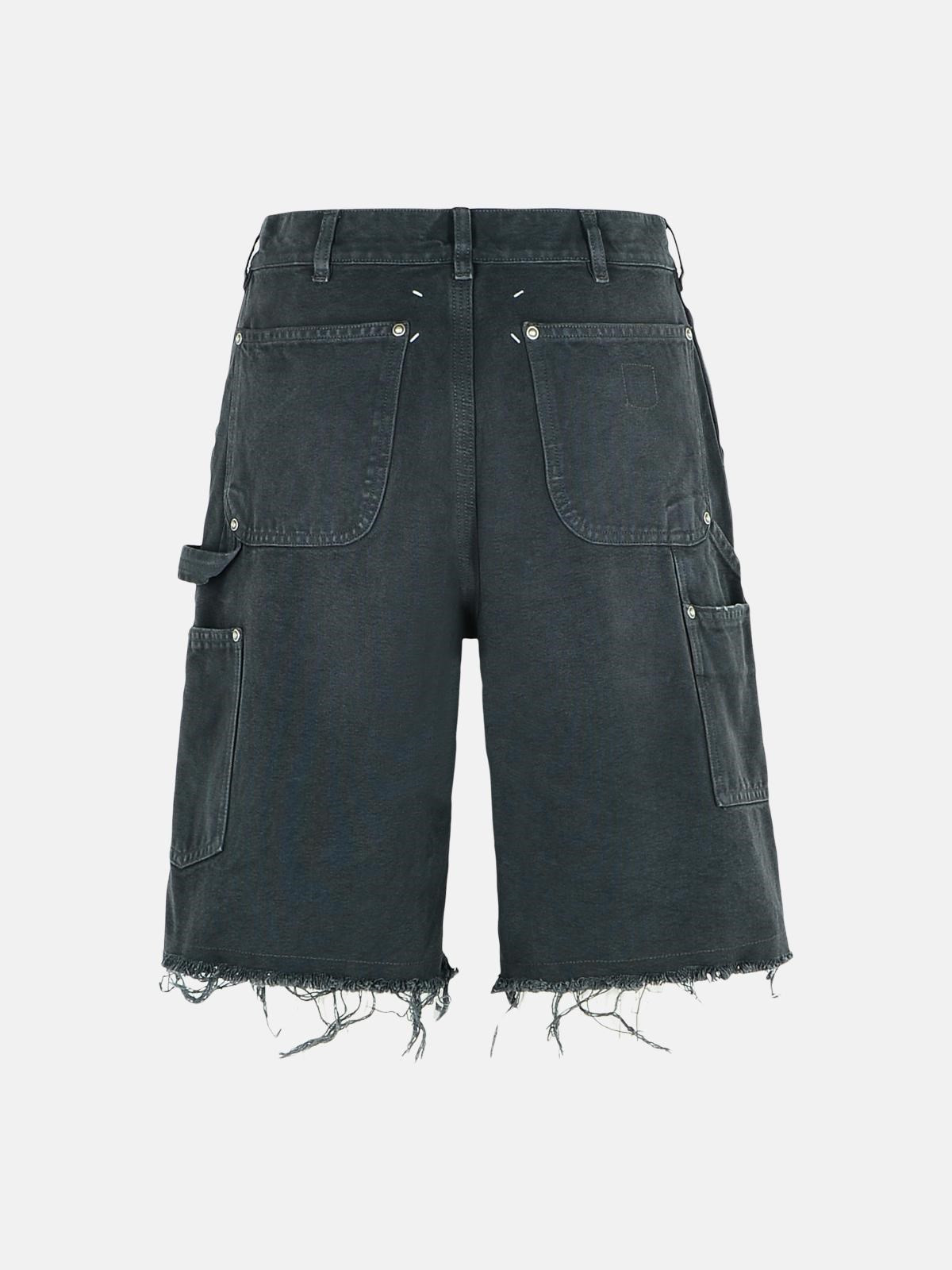 GRAY COTTON SHORTS - 3