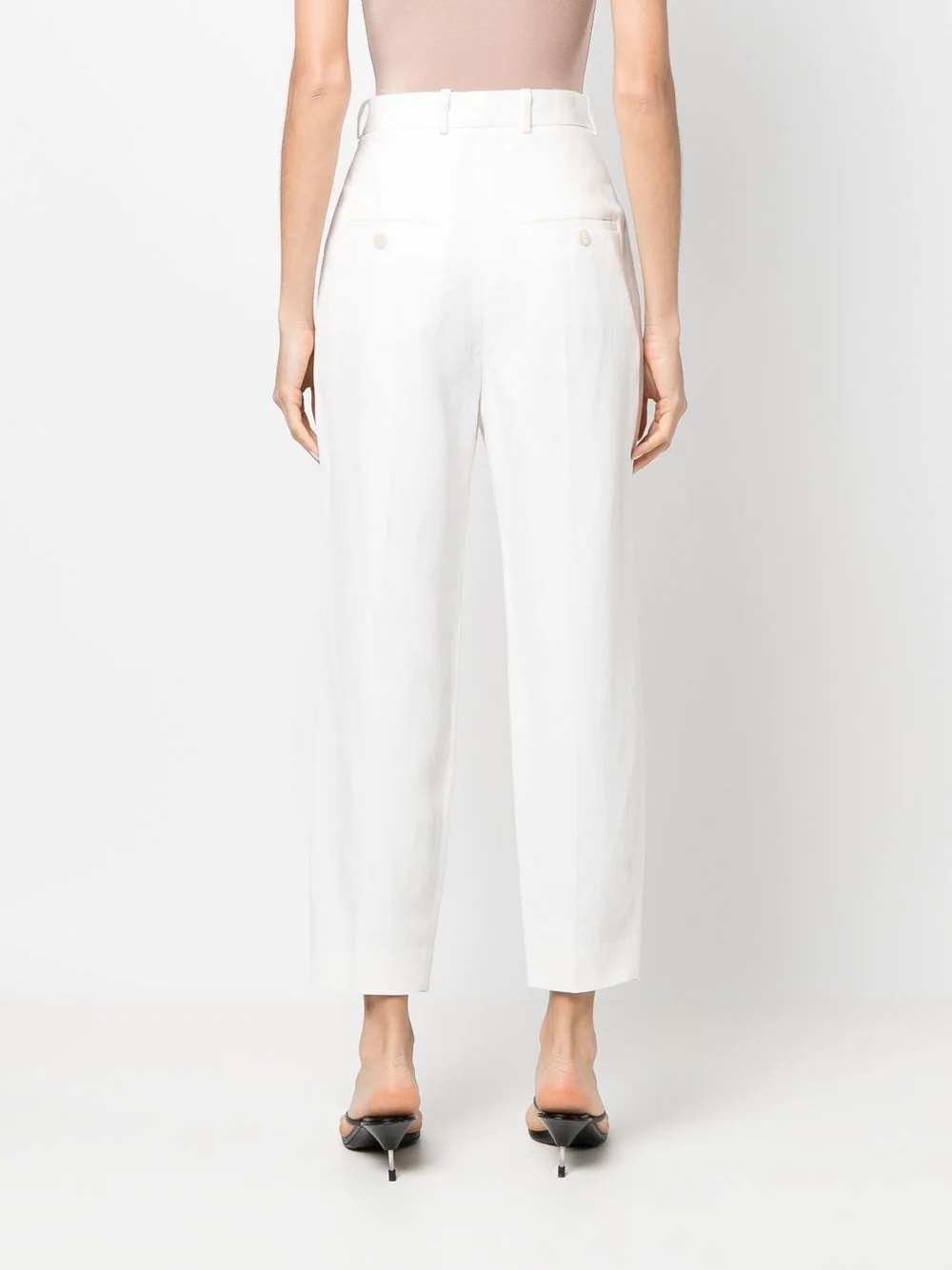 pressed-crease four-pocket tailored trousers - 4