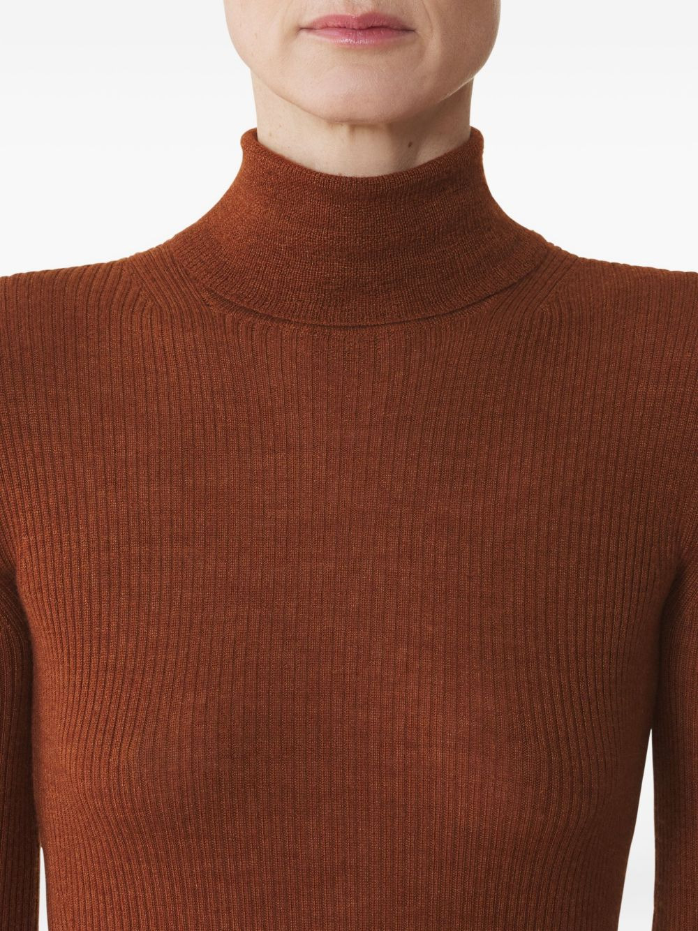 ribbed turtleneck sweater - 4