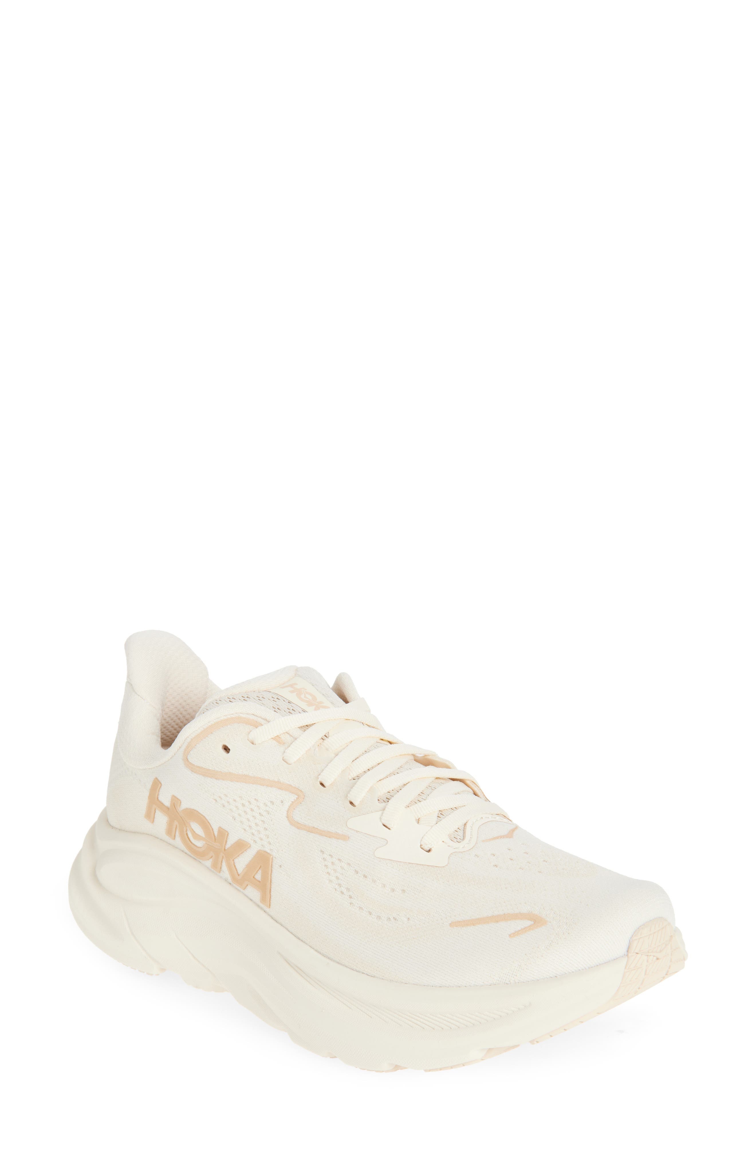 HOKA Clifton 10 Running Shoe in Vanilla /Birch /Birch at Nordstrom - 1