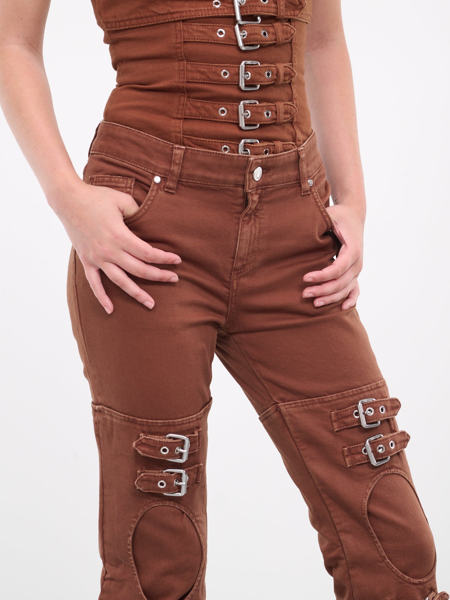 Boyfriend Buckle Jeans - 4