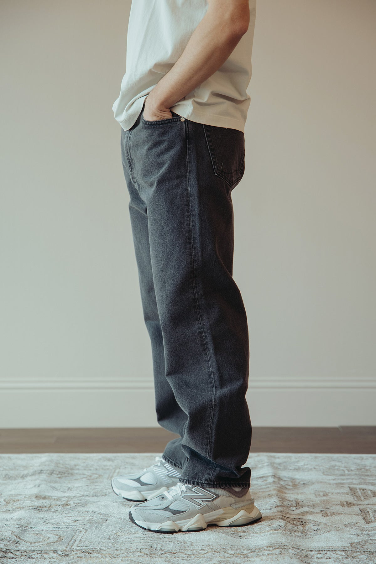 101 Dad's Fit Denim - Black Denim Stone - 4