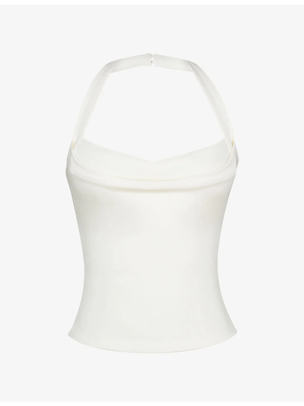 The Contour Halter-Neck Stretch-Woven Top - 1