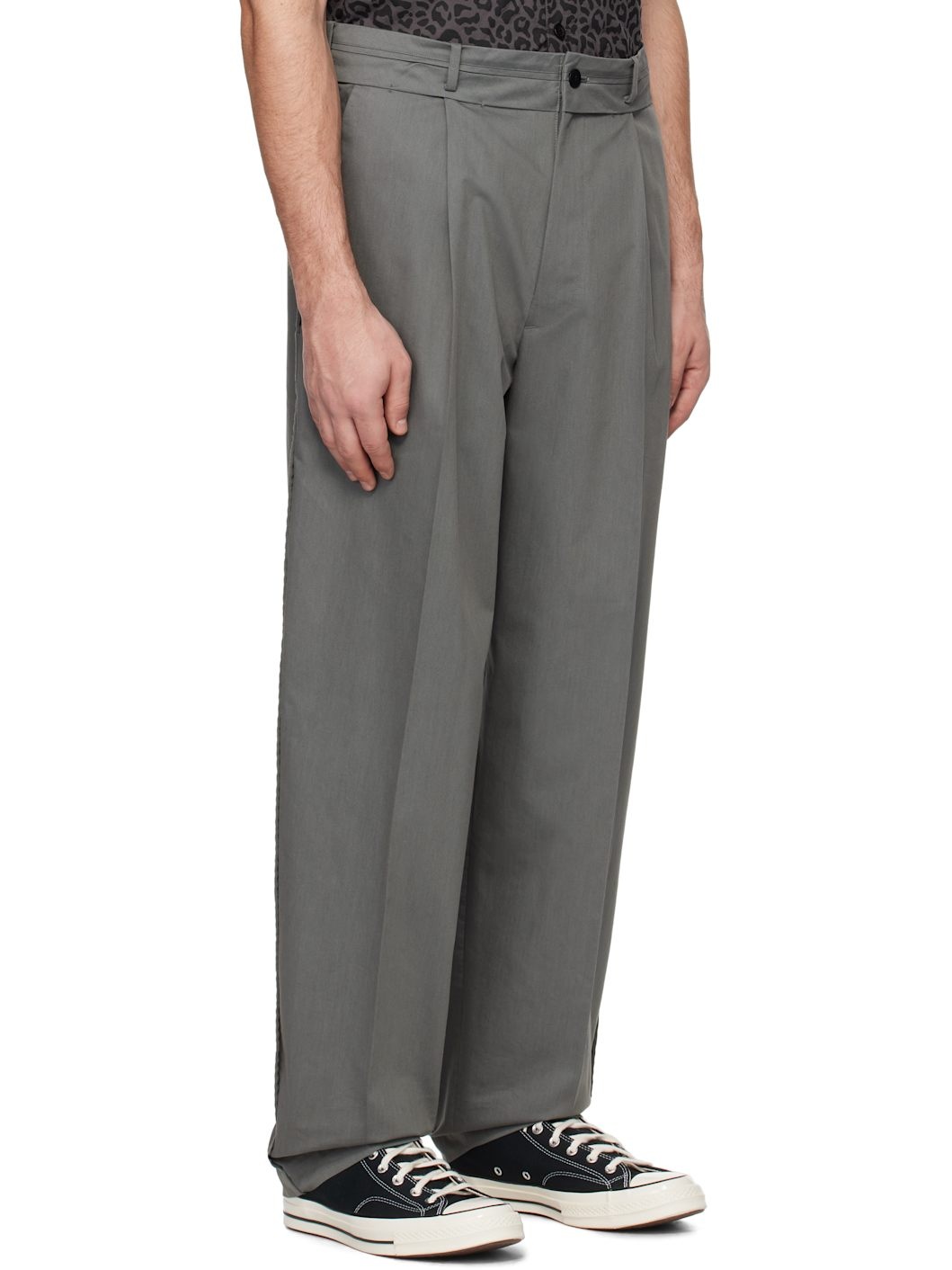 Gray Twill Trousers - 2