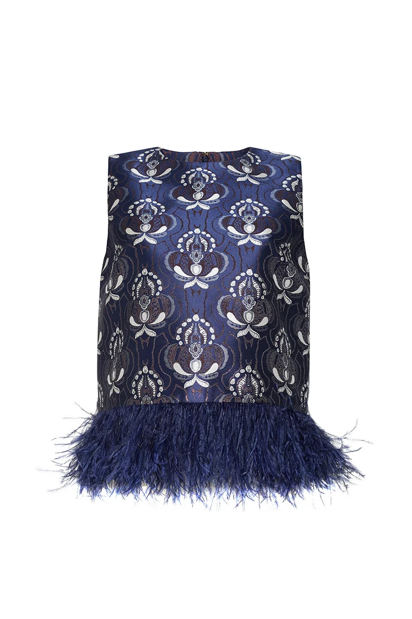Belmond Top The Feather Trim Adds Extravagance To This Fun Staple - 1