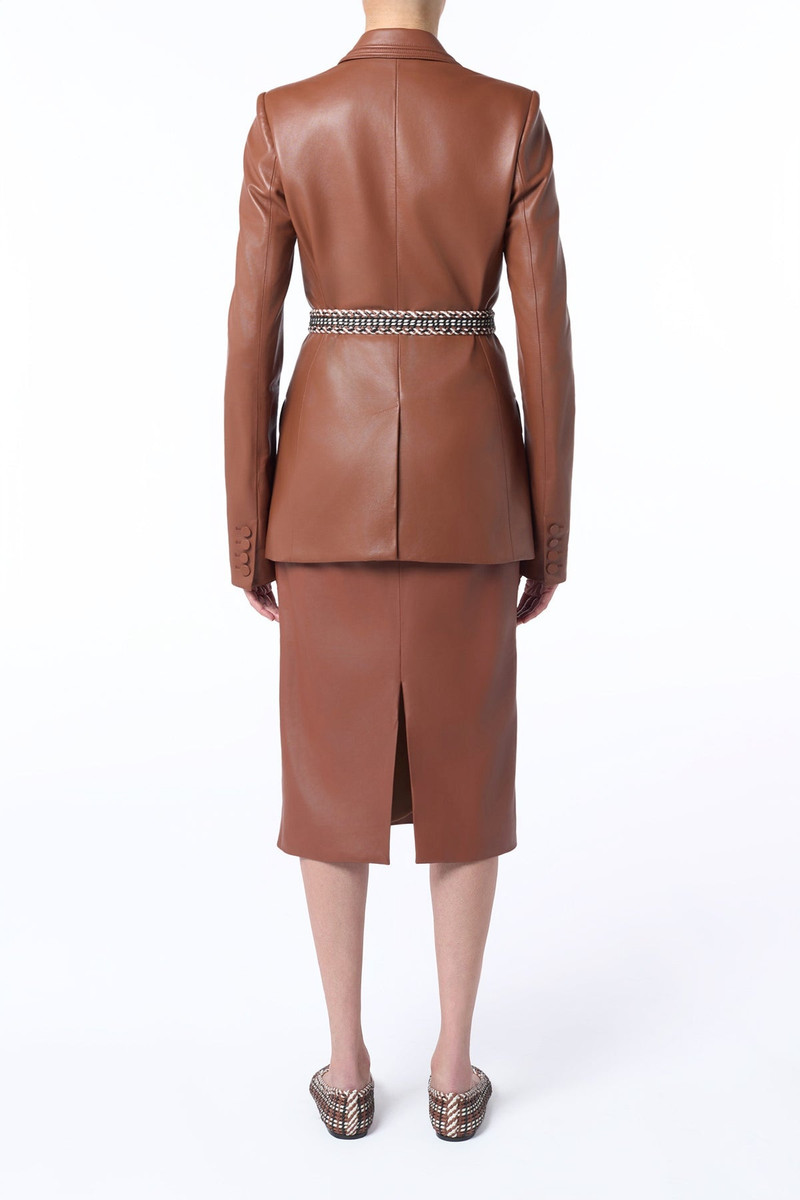 Isara Blazer in Cognac Nappa Leather 5