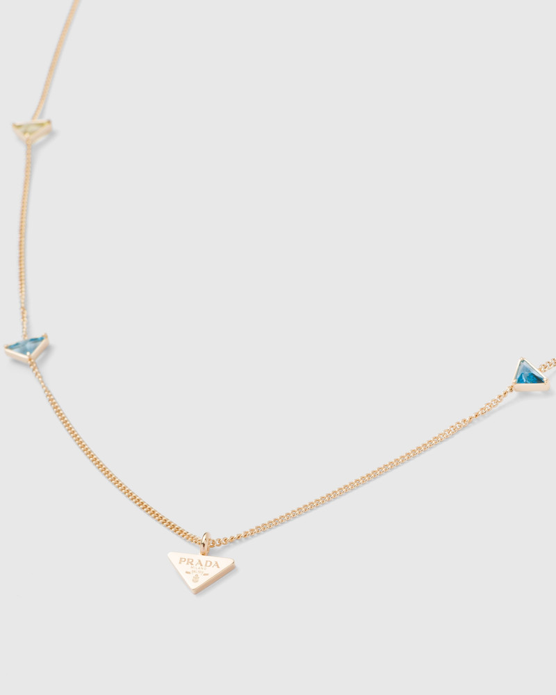 Eternal Gold necklace in yellow gold with semi-precious stones 3