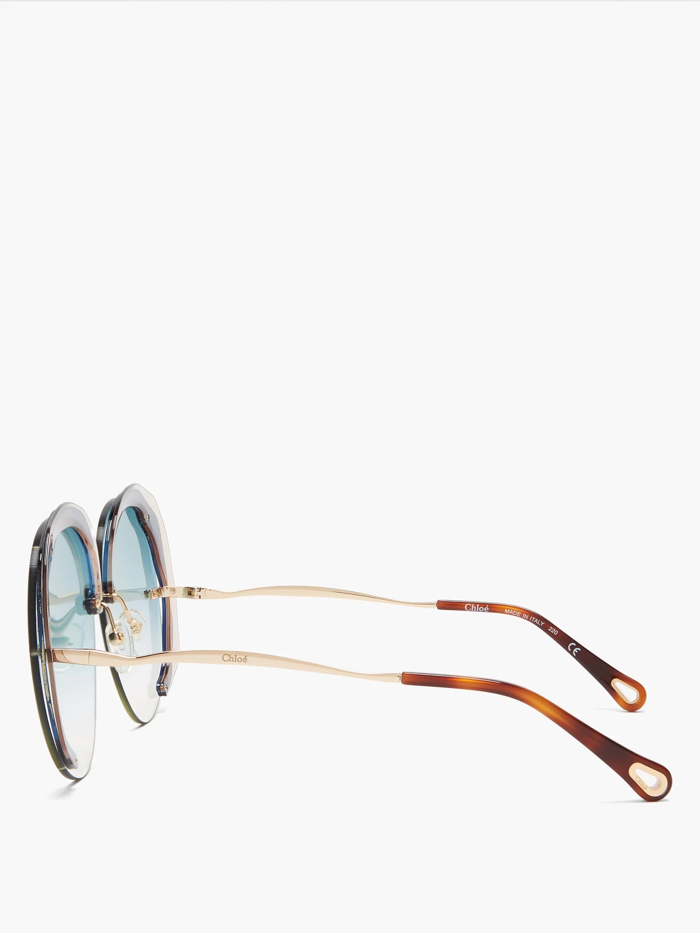 Elaia oversized round metal sunglasses - 4