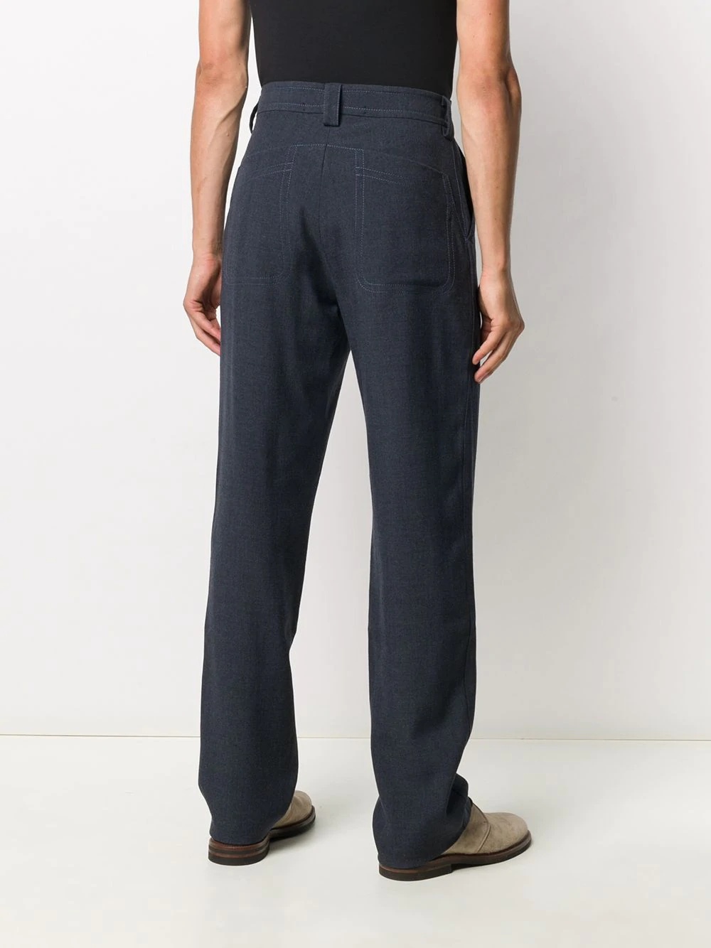 high-waisted wool trousers - 4