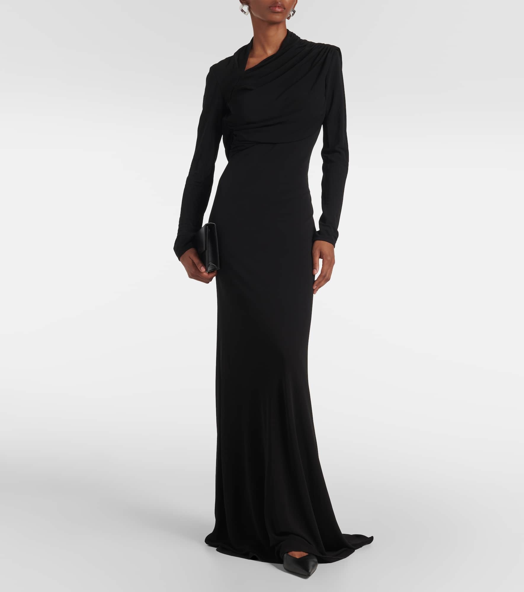 Joy pleated jersey maxi dress - 2
