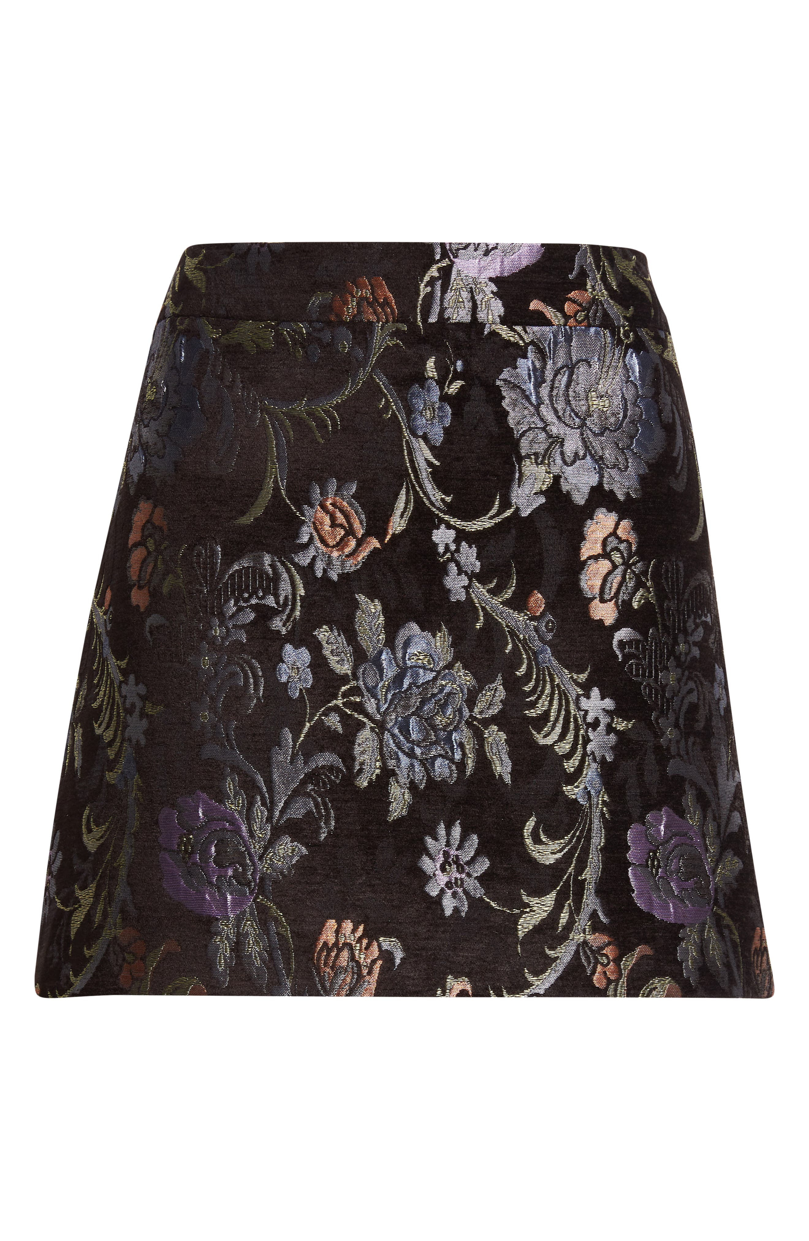 Chloé Floral Tapestry Jaquard Miniskirt in Multicolor Black at Nordstrom - 6