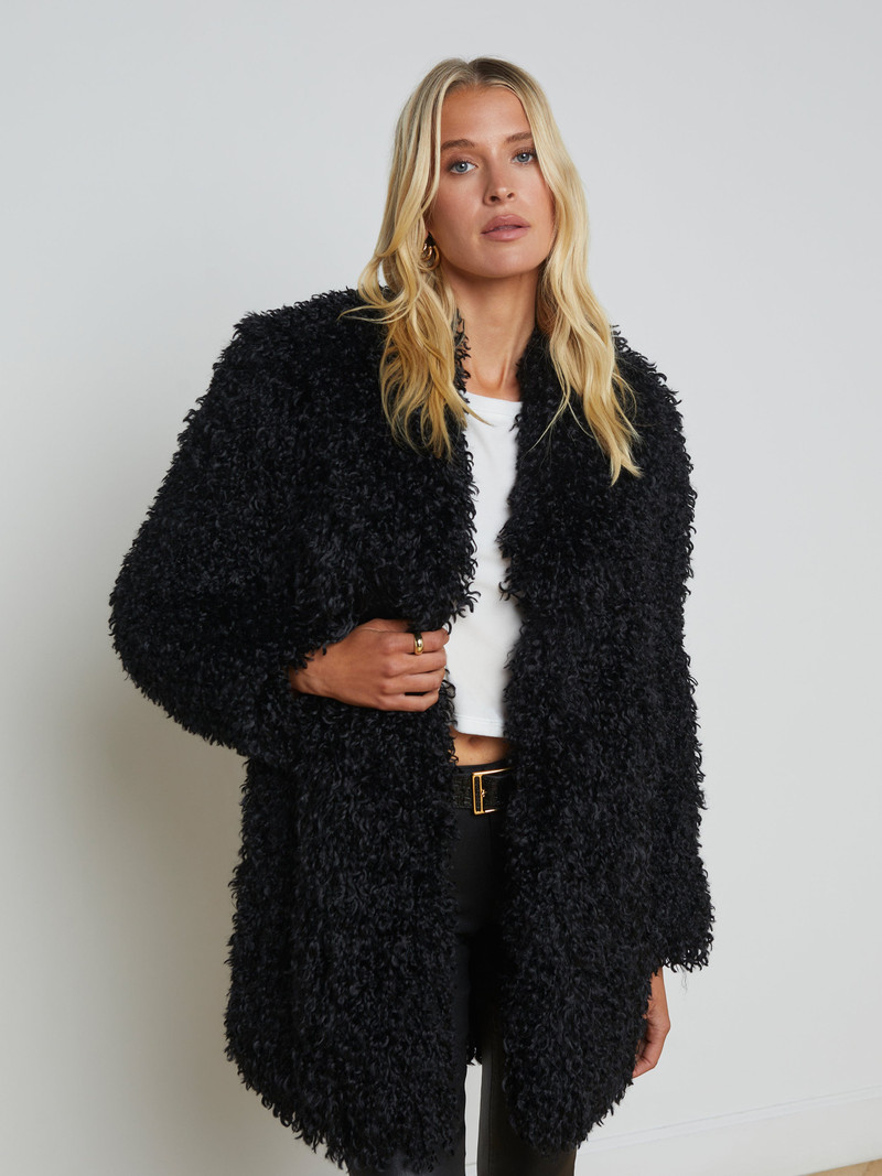 L'AGENCE Toira Faux Fur Coat outlook