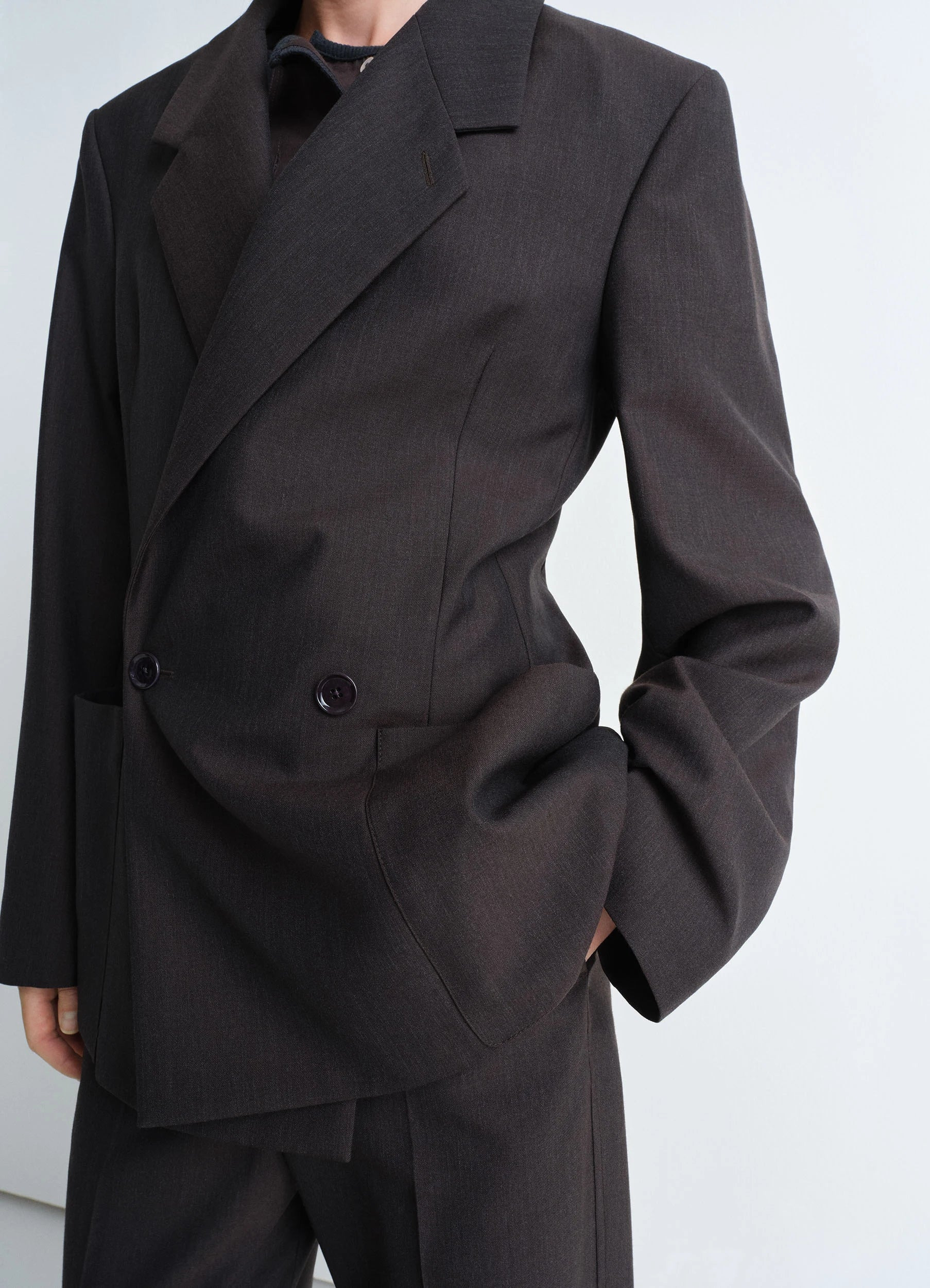 DOUBLE BREASTED TAILORED JACKET - 4