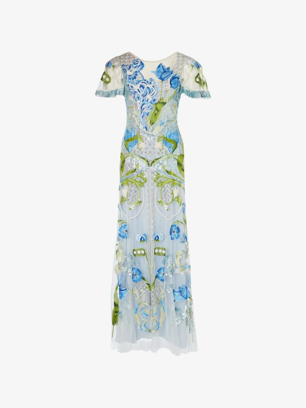 Ostuni sequin floral gown - 1