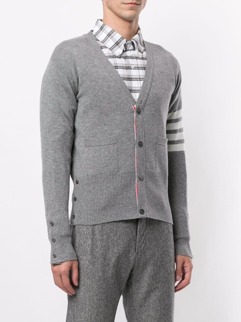 4-Bar V-neck cashmere cardigan - 3