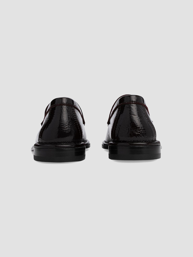 Women's Noto Leather Loafers - Patent Kid Burgundy 3
