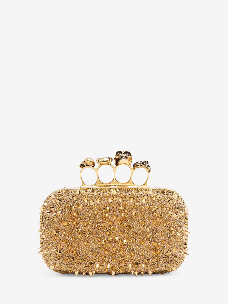 Women's Knuckle Clutch in Gold 1