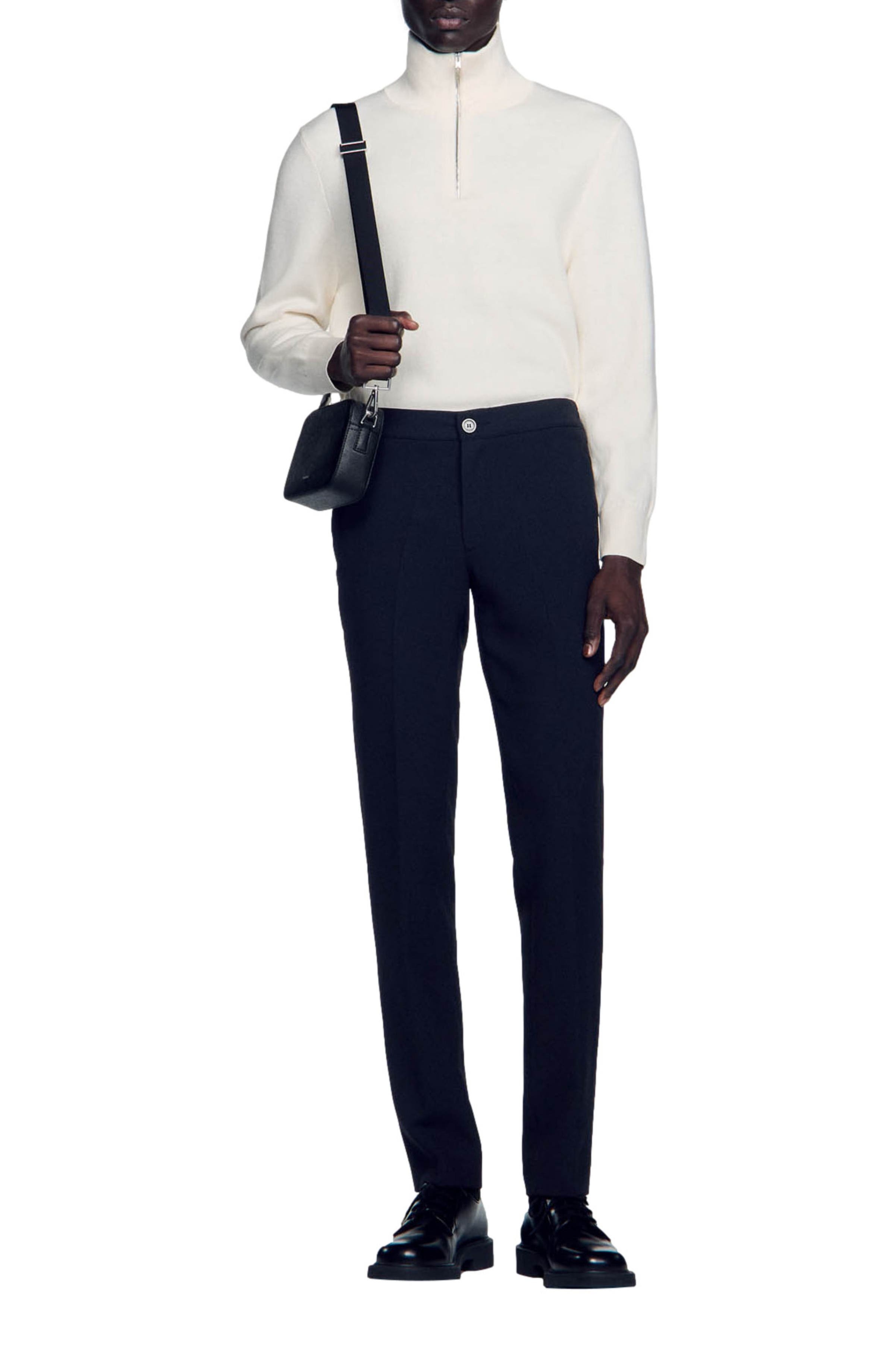 SANDRO Jersey trousers in Black at Nordstrom - 6