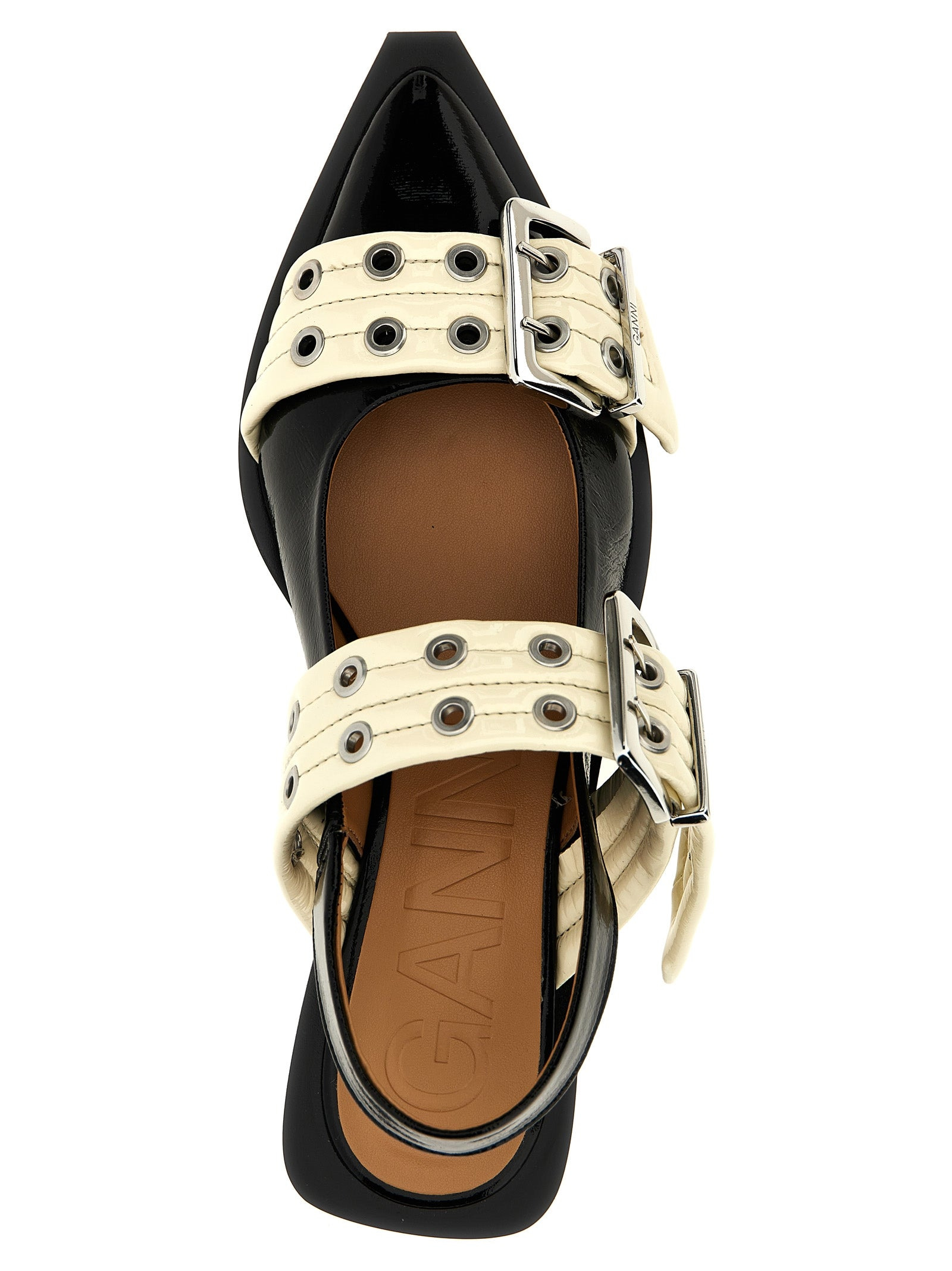 Ganni Women 'Wide Belt Buckle' Ballet Flats - 4