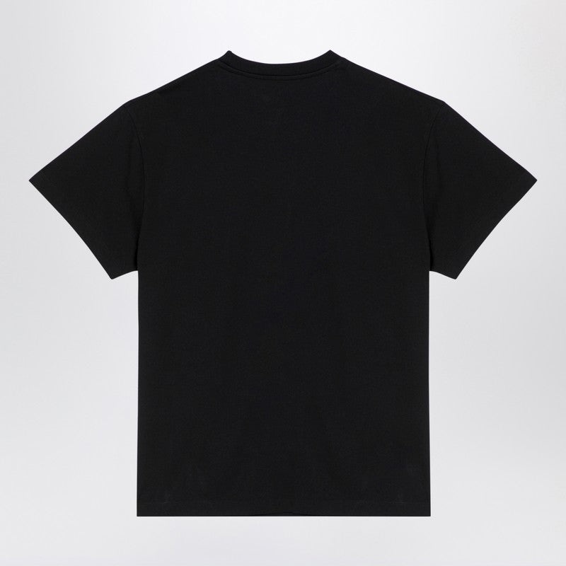 Jil Sander Jil Sander Black Cotton T-Shirt With Logo Patch