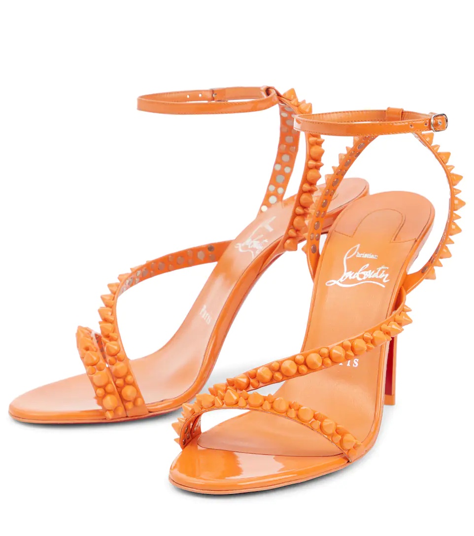 Christian Louboutin Mafaldina Spikes 100 leather sandals | REVERSIBLE