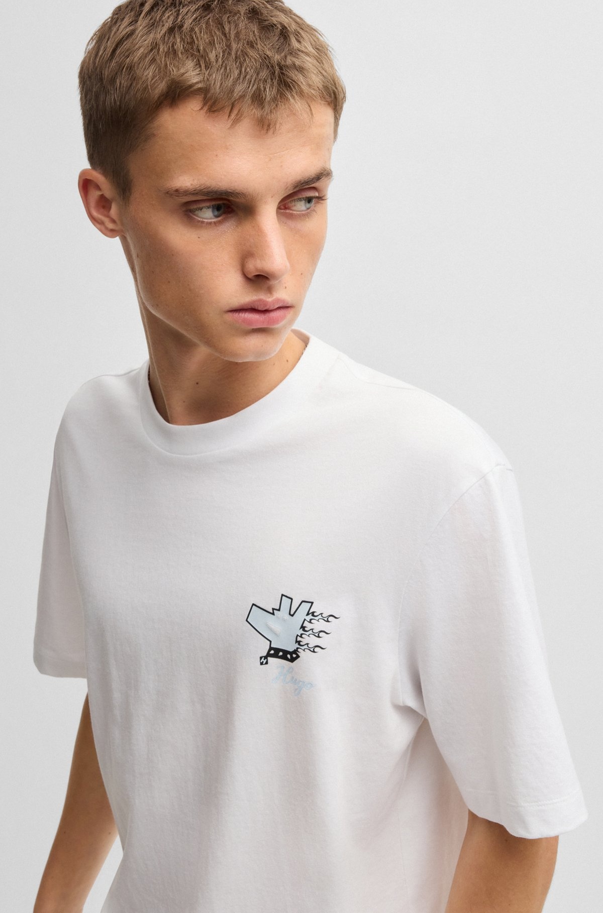 COTTON-JERSEY T-SHIRT WITH GRAPHIC PRINTS - 3