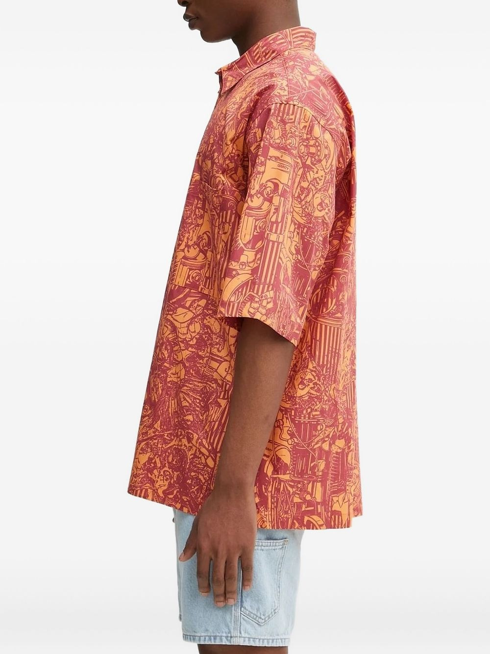 abstract-print short-sleeve shirt - 3