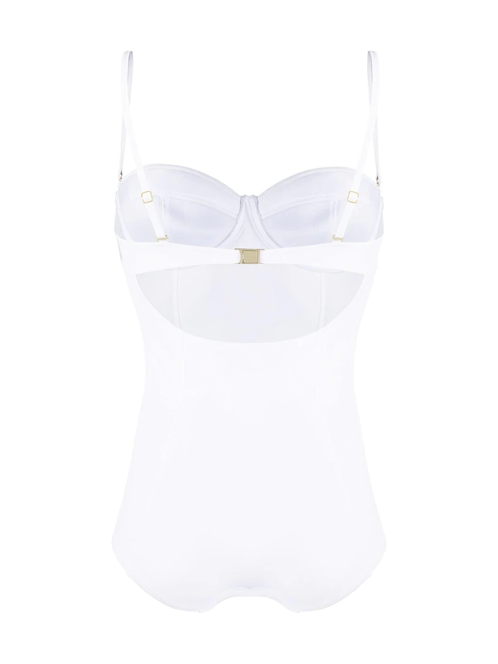 DG plaque bustier swimsuit - 2