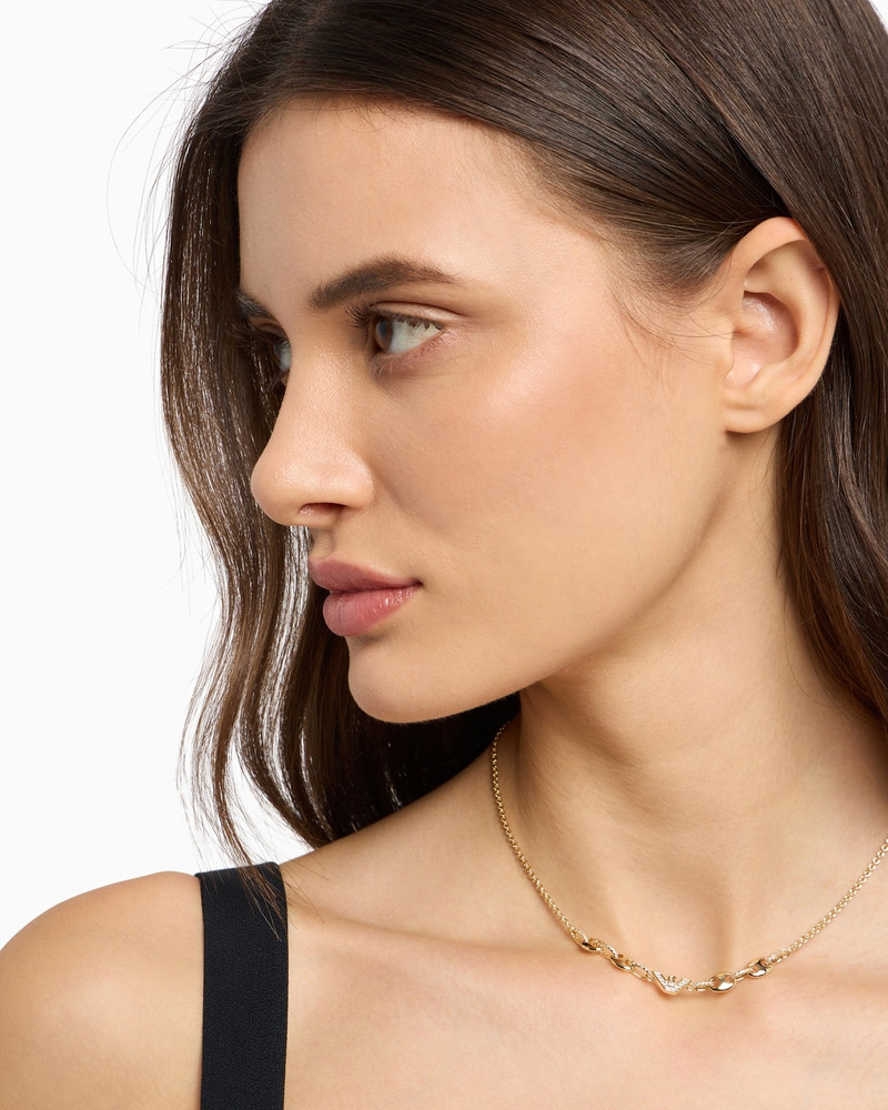 EMPORIO ARMANI GOLD-TONE BRASS STATION NECKLACE outlook