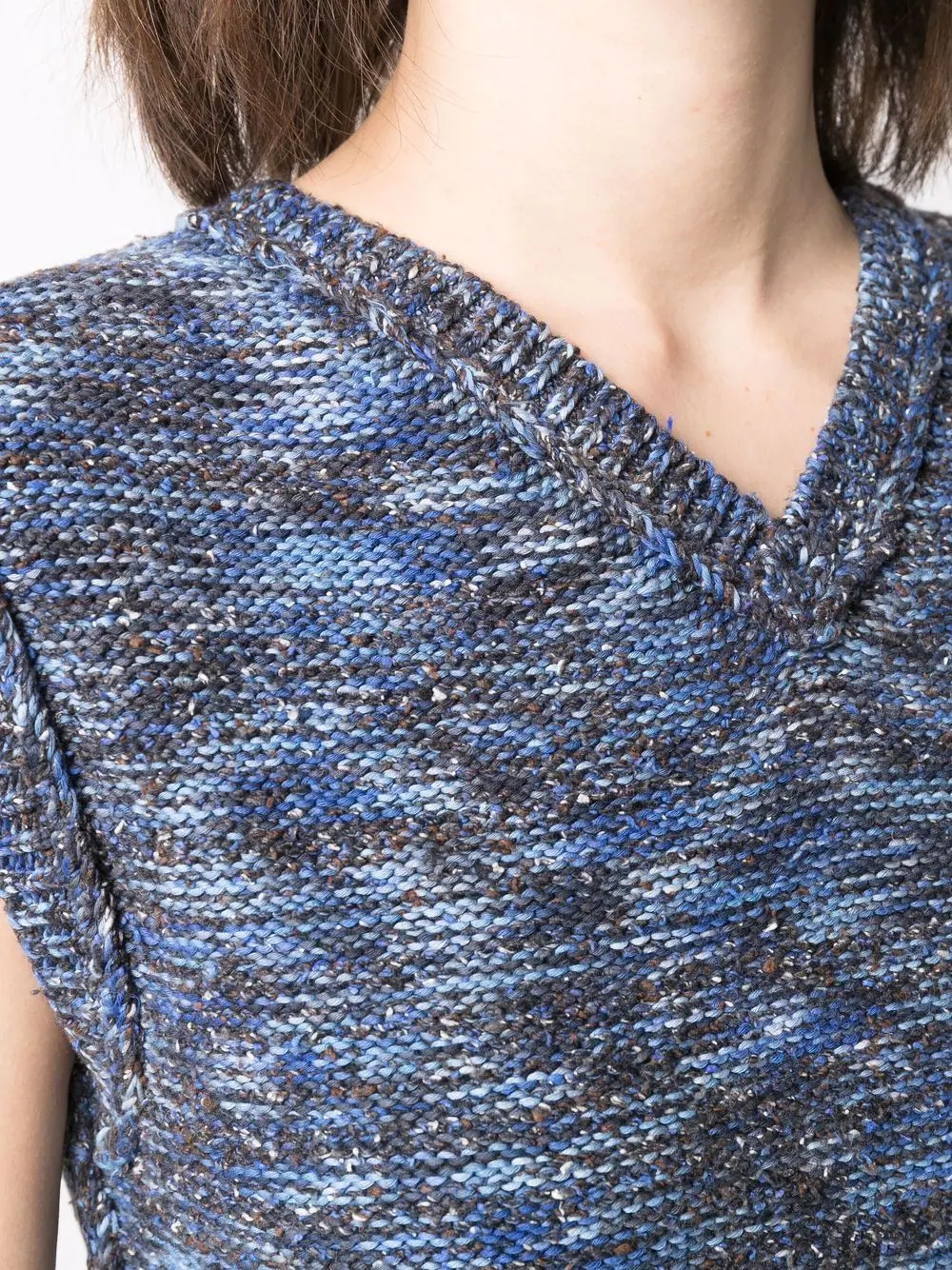 melange-knit vest - 5