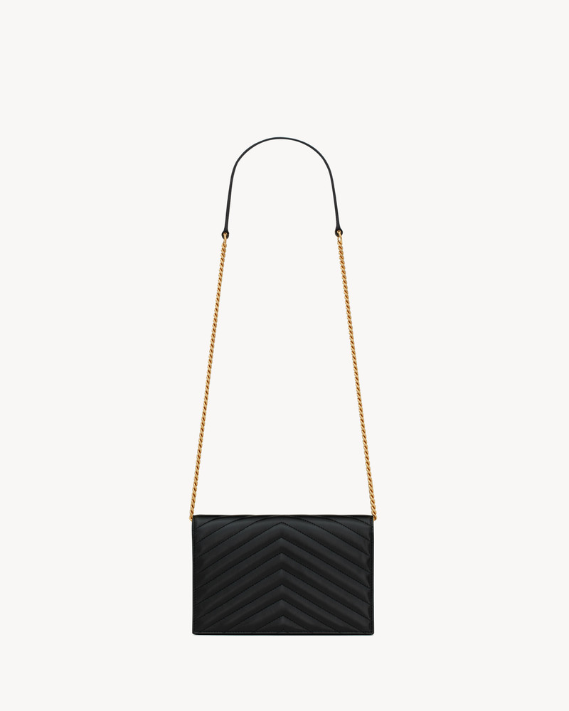 SAINT LAURENT CASSANDRE ENVELOPE CHAIN WALLET IN LAMBSKIN outlook