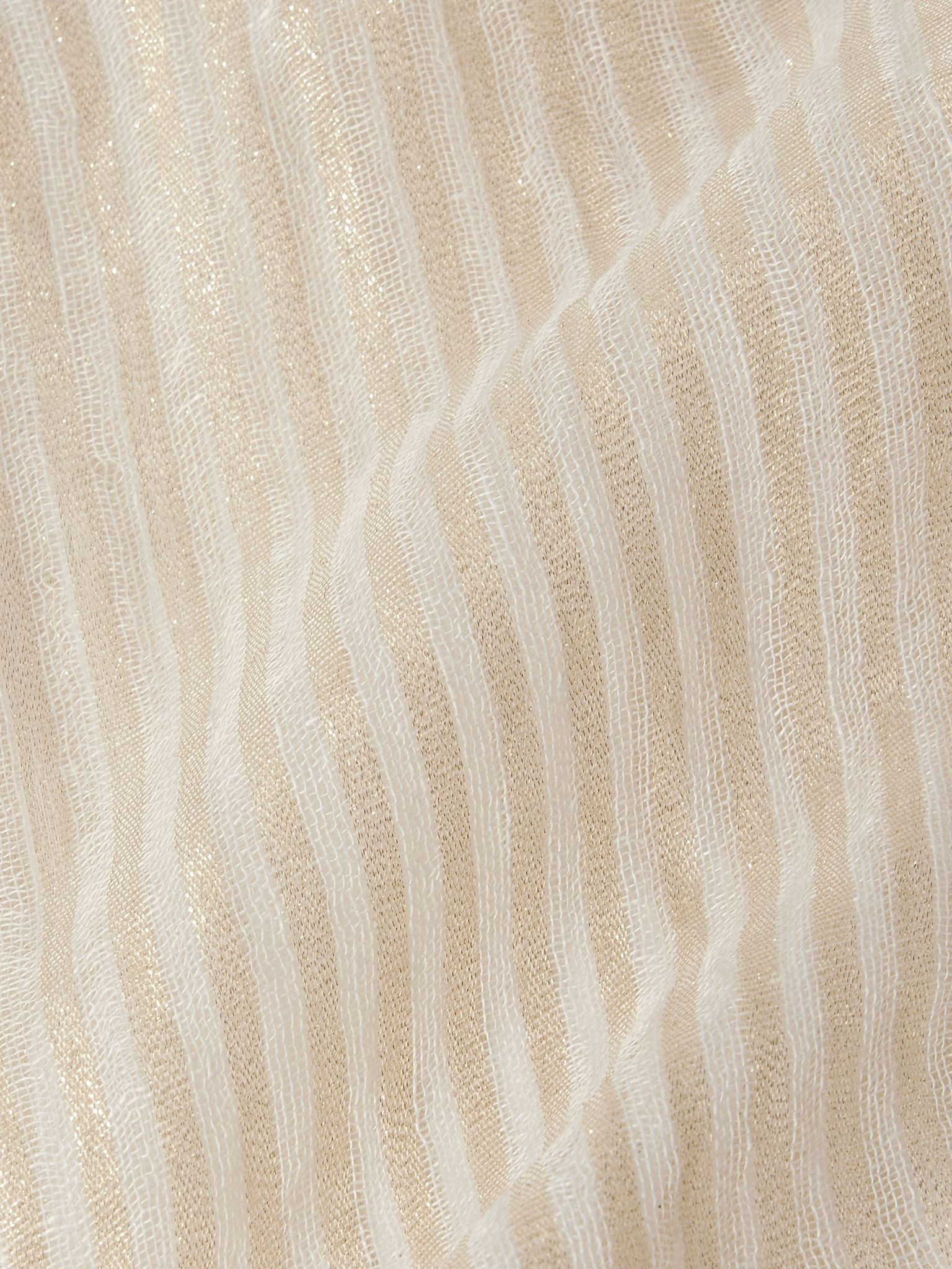 Metallic linen-blend jacquard scarf Gold - 3