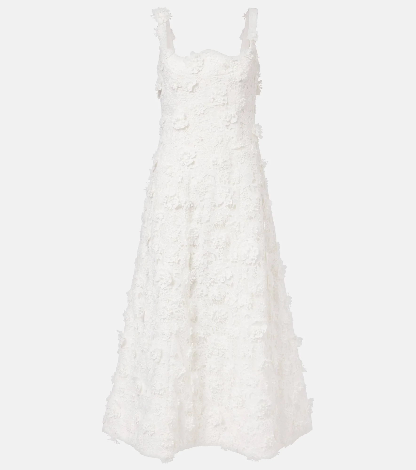 Odette floral-appliqué lace cocktail dress - 1