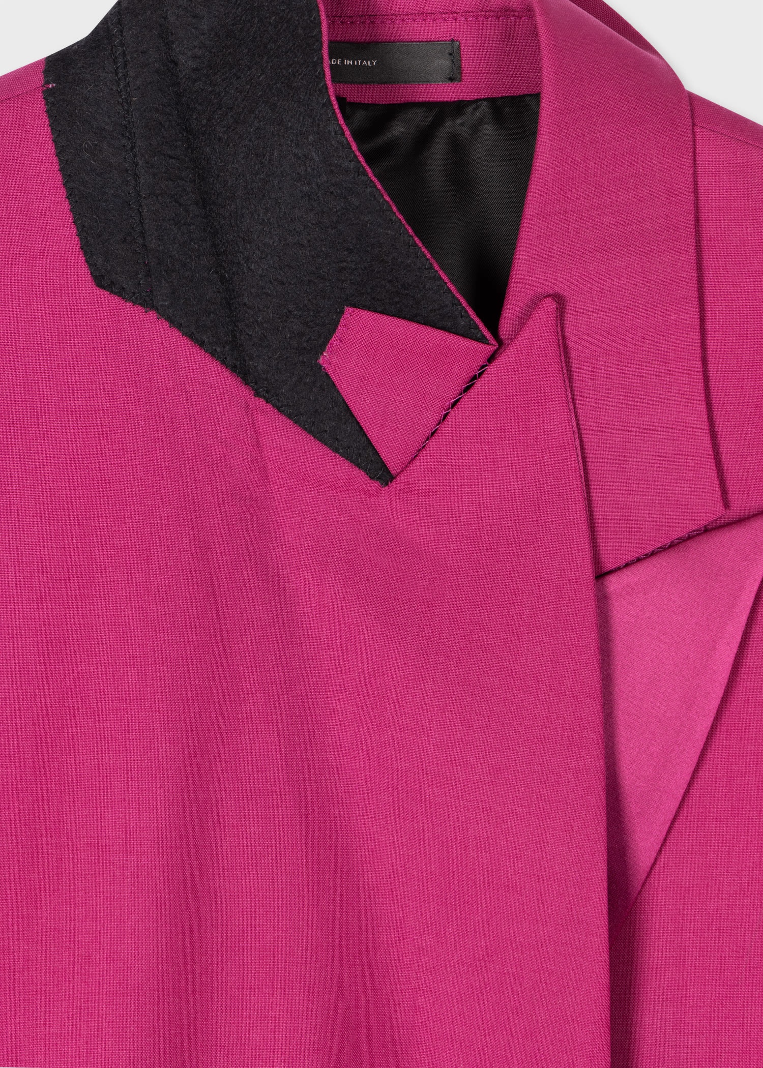 Magenta Wool-Mohair Double Breasted Jacket - 3