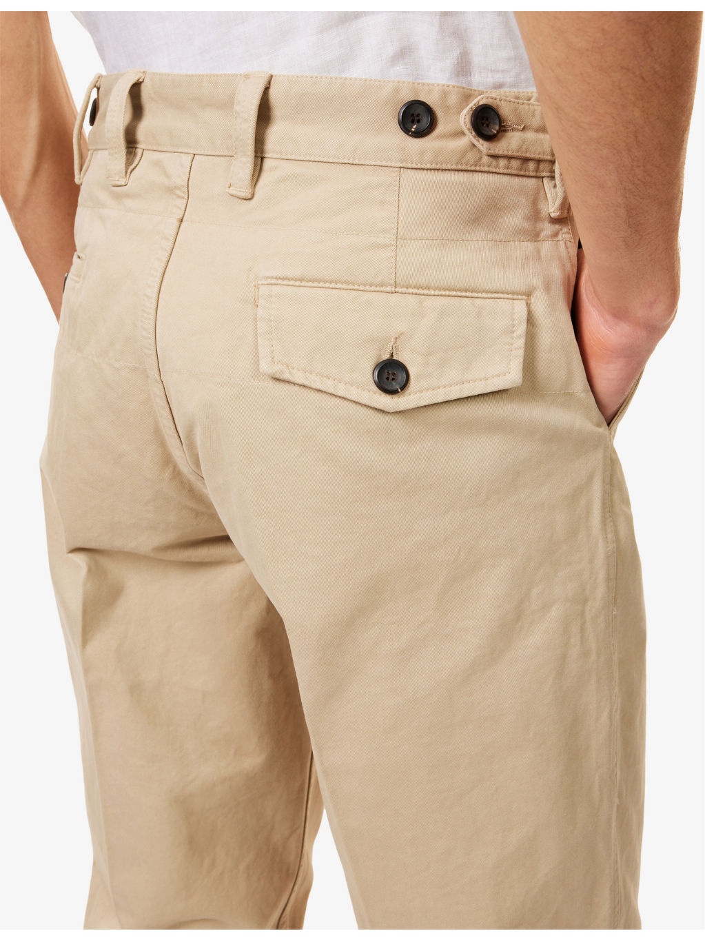 Regular-fit straight-leg cotton chino trousers - 5