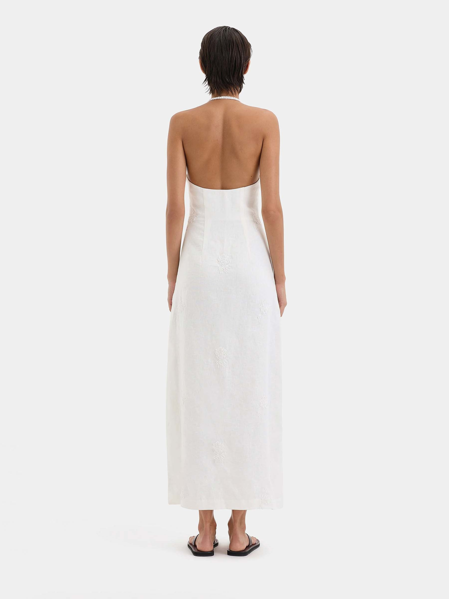 HALTER LINEN DRESS - 3