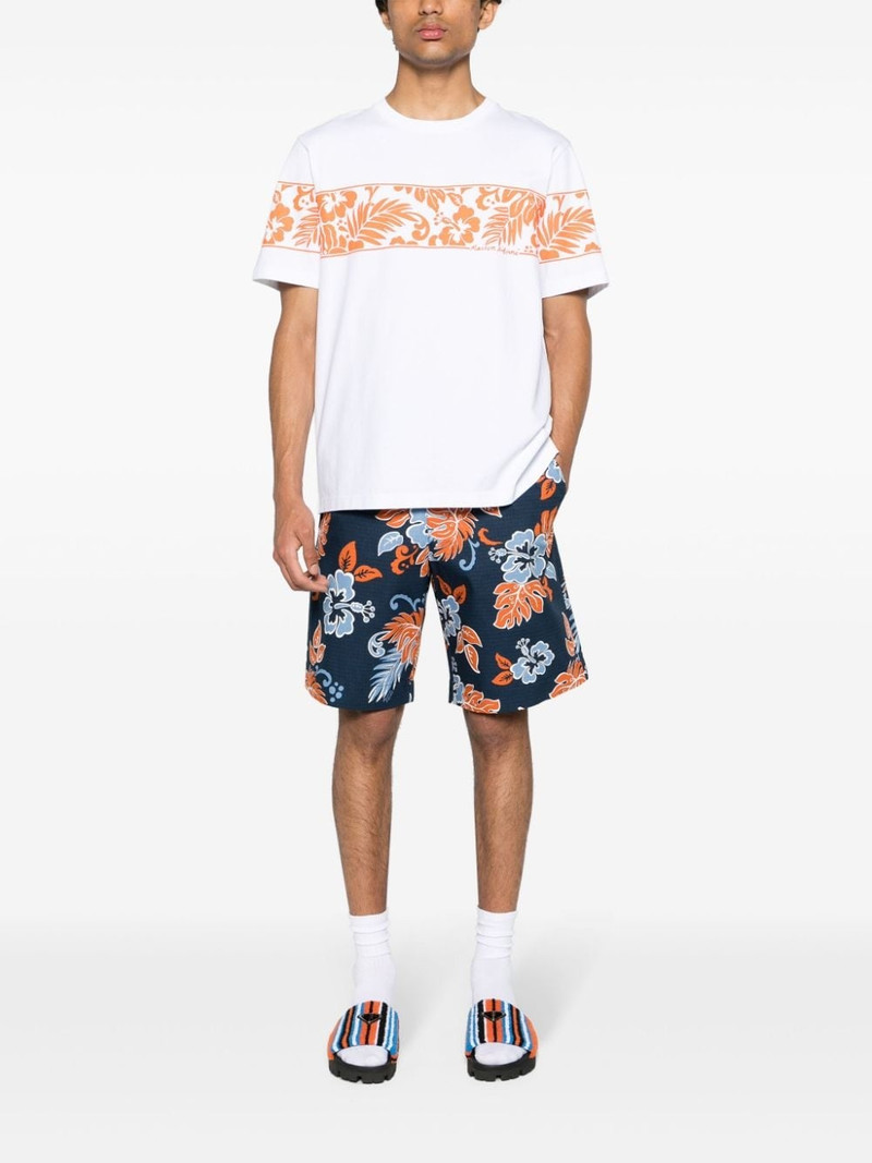 Maison Kitsuné floral-print cotton T-shirt outlook