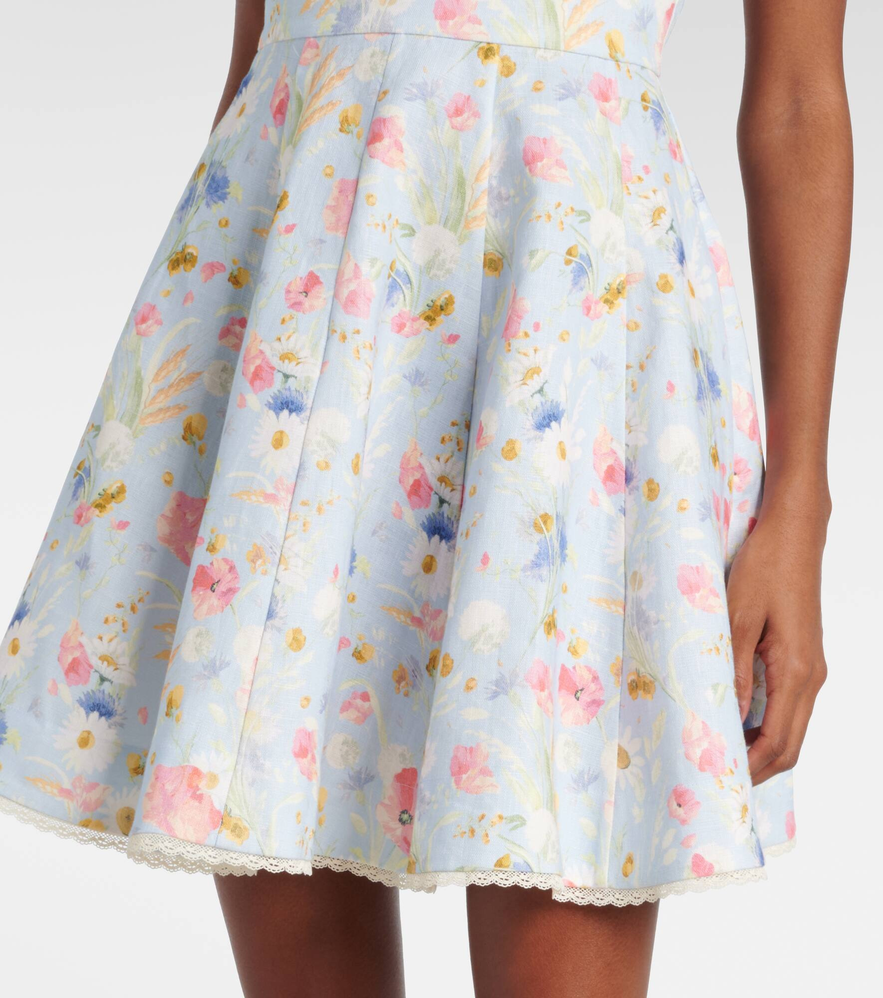 Lucky floral linen minidress - 5