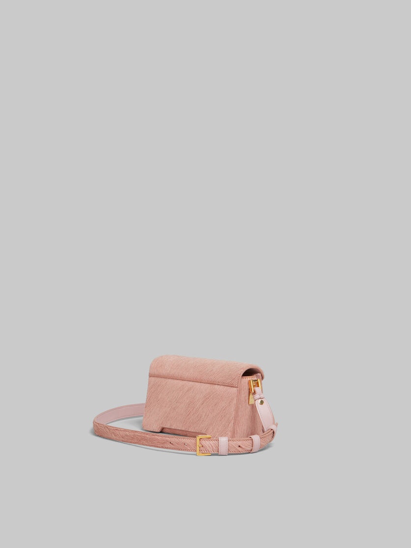 LIGHT PINK LONG HAIR CALFSKIN TRUNKAROO MINI SHOULDER BAG - 3