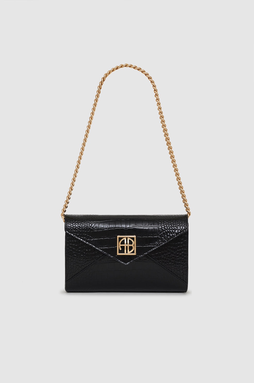 Small Elly Clutch - Black Embossed - 3