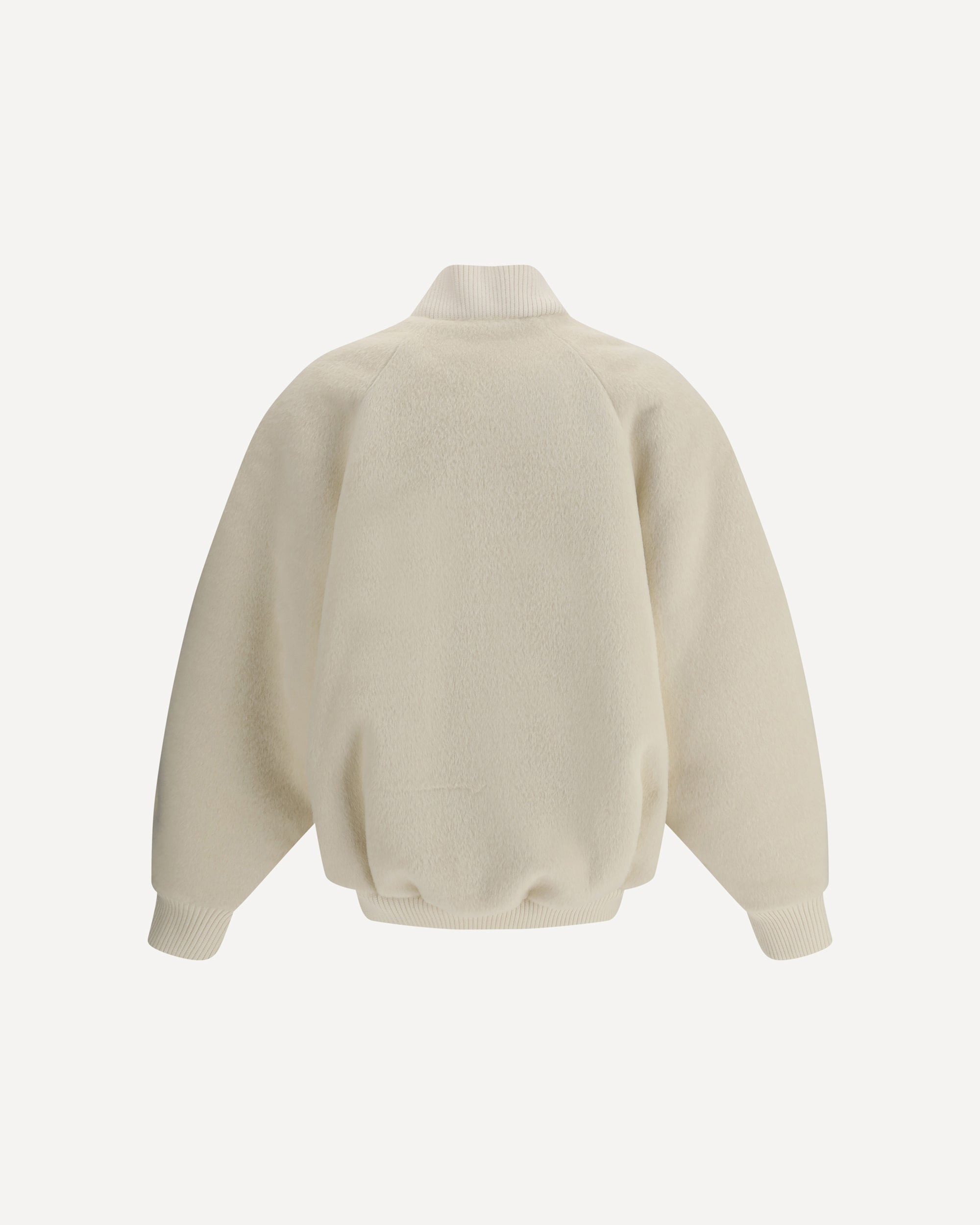 The Le Blouson Pilu Jacket in white alpaca Wool - 2