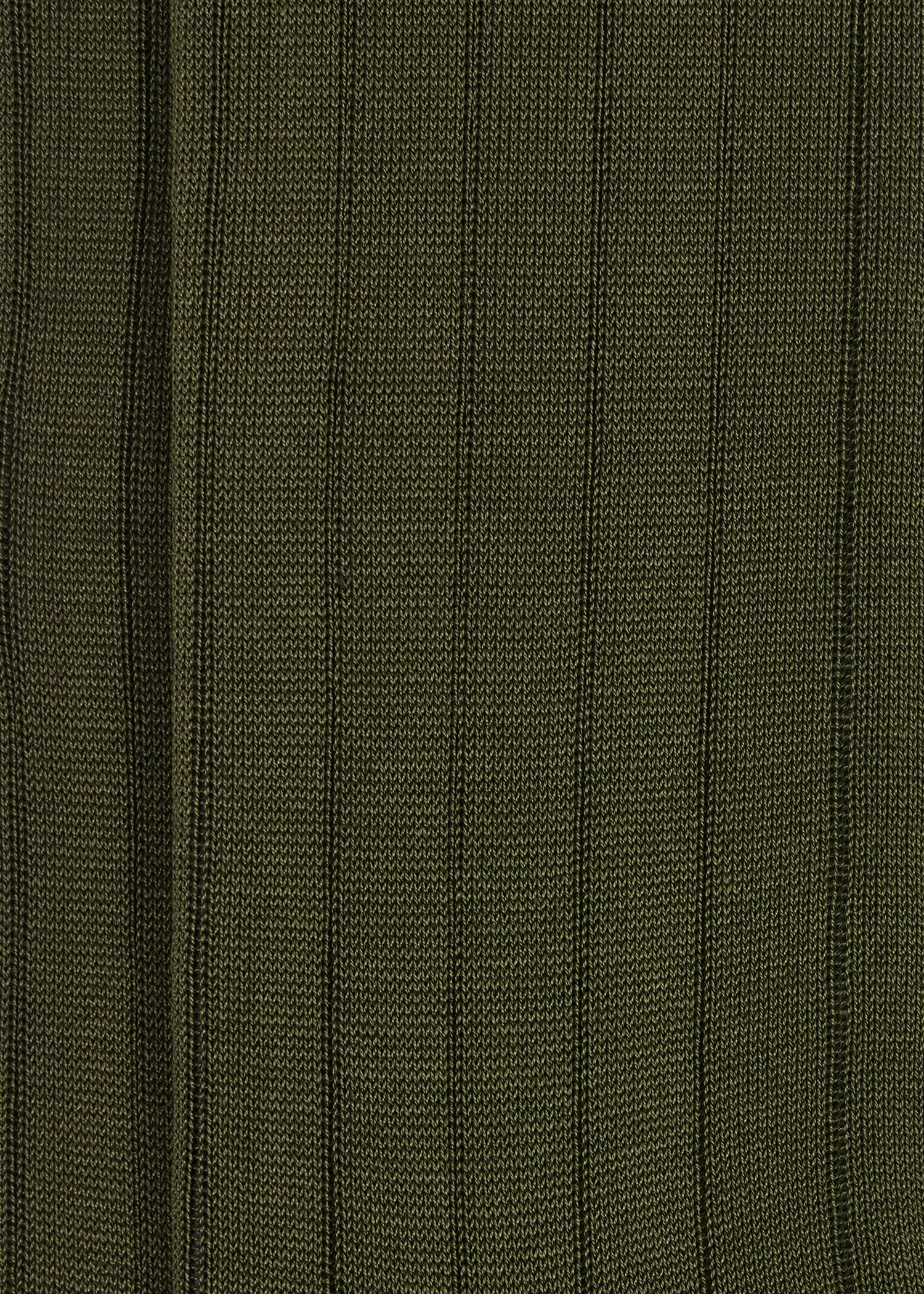 Khaki Ribbed Cotton Socks - 3