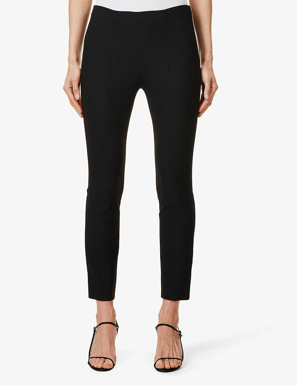 Cropped straight-leg mid-rise stretch-woven trousers - 3