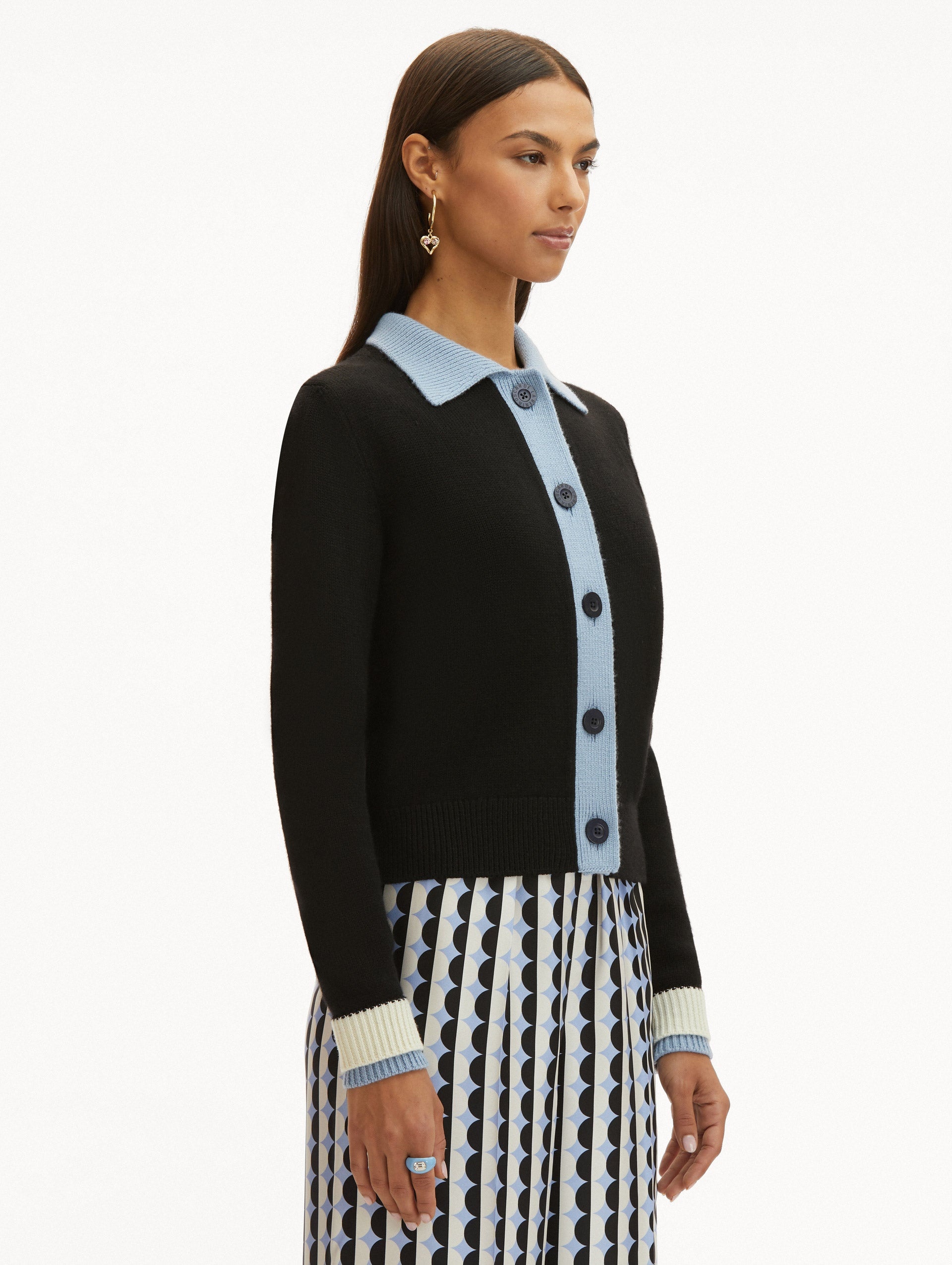 COLOR BLOCK CARDIGAN - 5