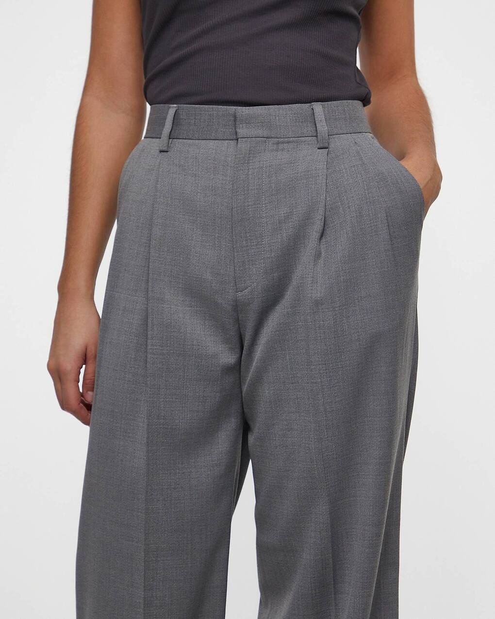 Trousers Darcey Wool  Grey melange - 5