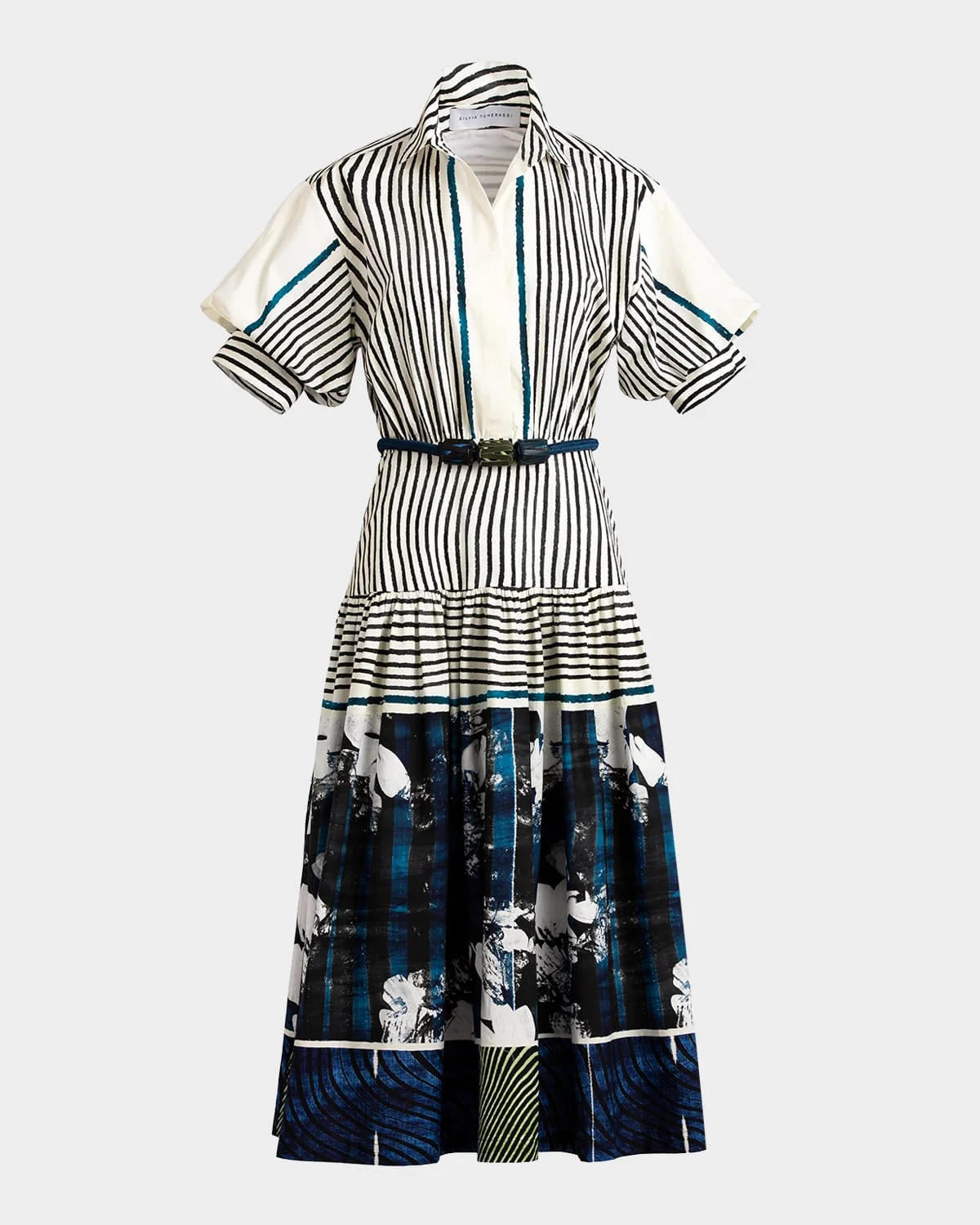 Kaila Belted Midi Shirtdress - 1