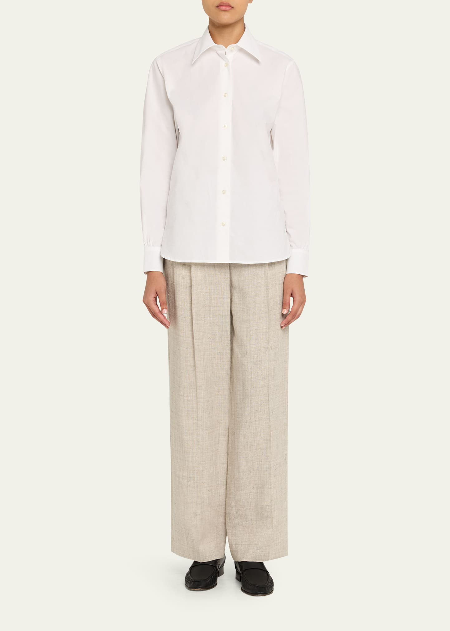 Ella Long-Sleeve Cotton Poplin Shirt - 2