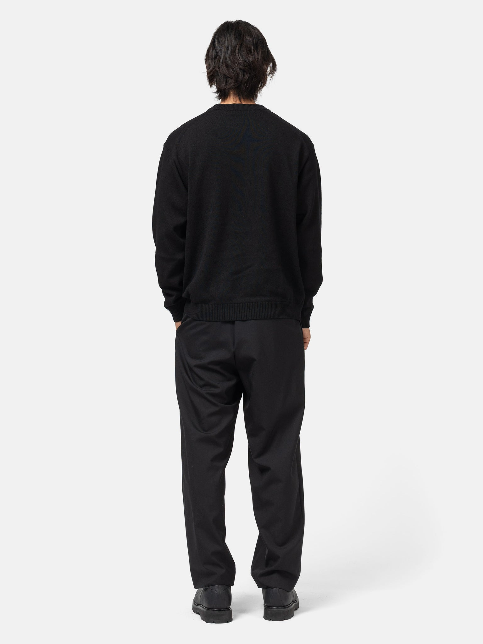 Crewneck Sweater Wool Washi Black - 3